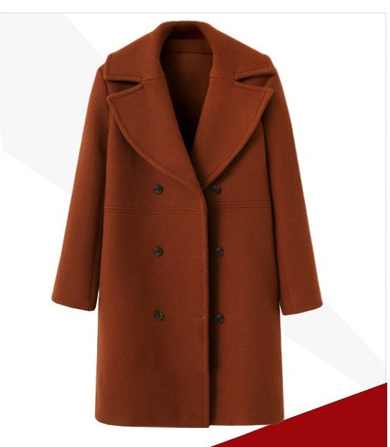 European and American autumn and winter plus size cross-border women's woolen coat