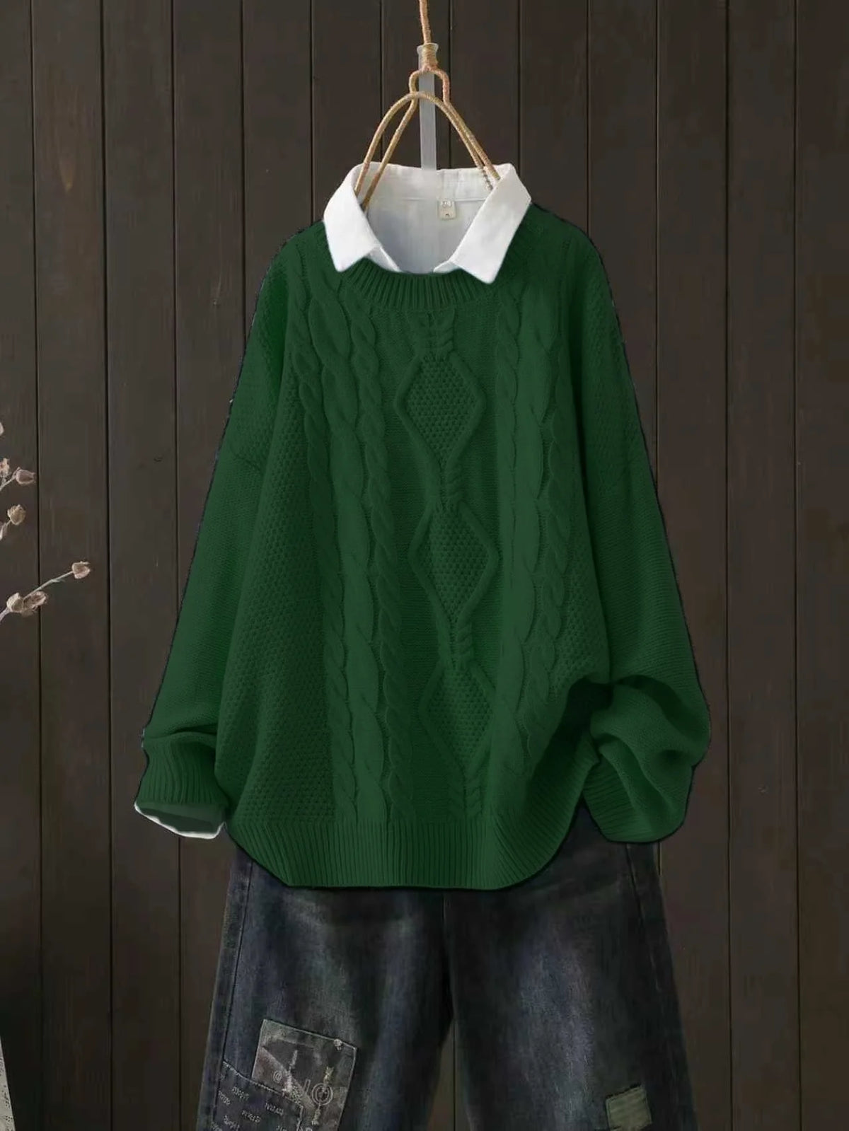 Women's Plus Size Crew Neck Sweater