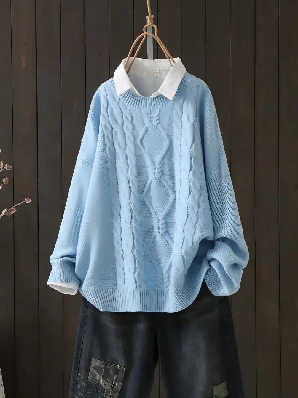 Women's Plus Size Crew Neck Sweater
