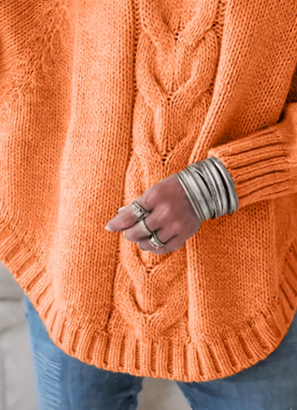 Plus-Size Batwing Turtleneck Sweater