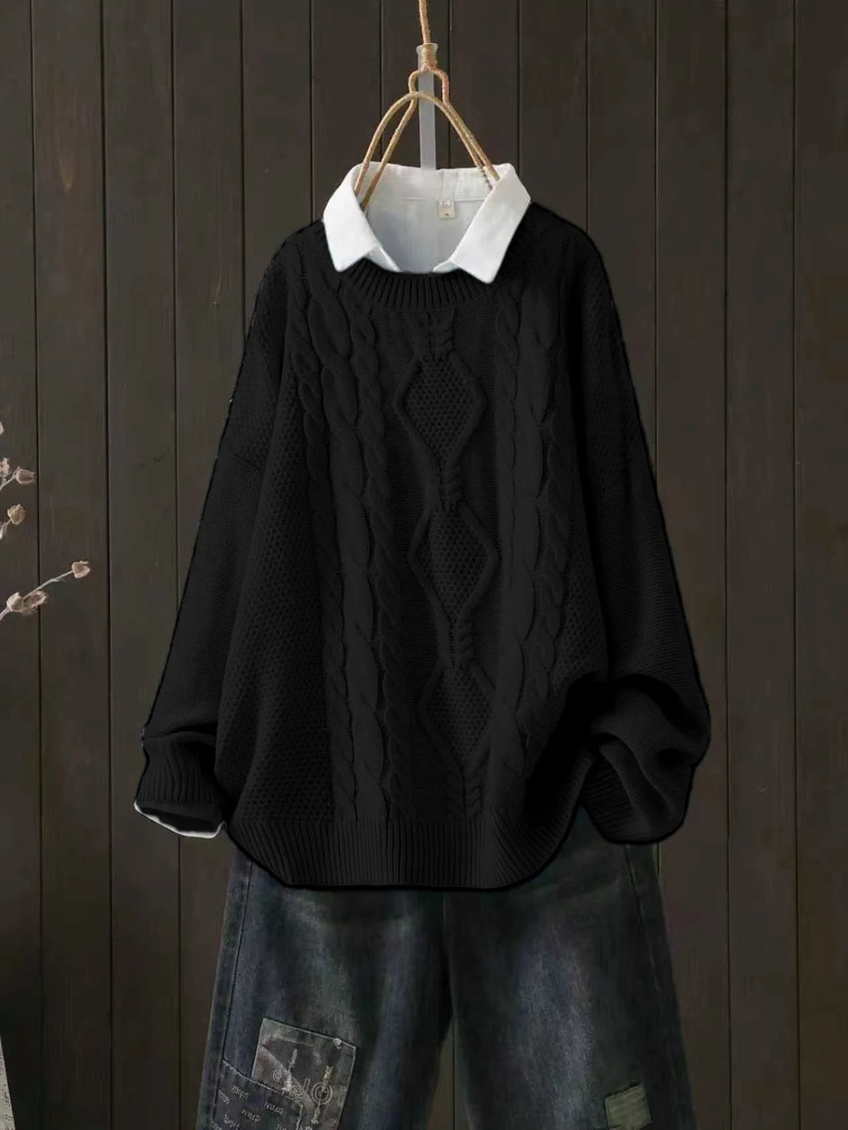 Women's Plus Size Crew Neck Sweater