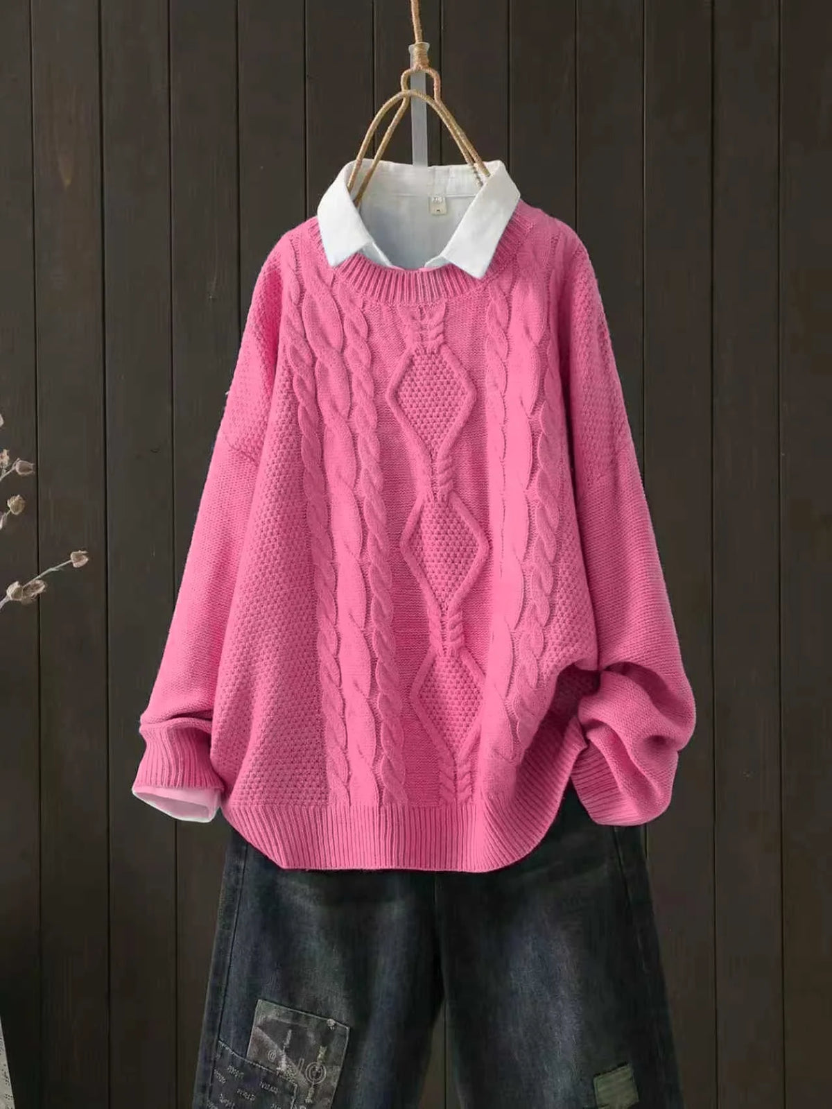 Women's Plus Size Crew Neck Sweater