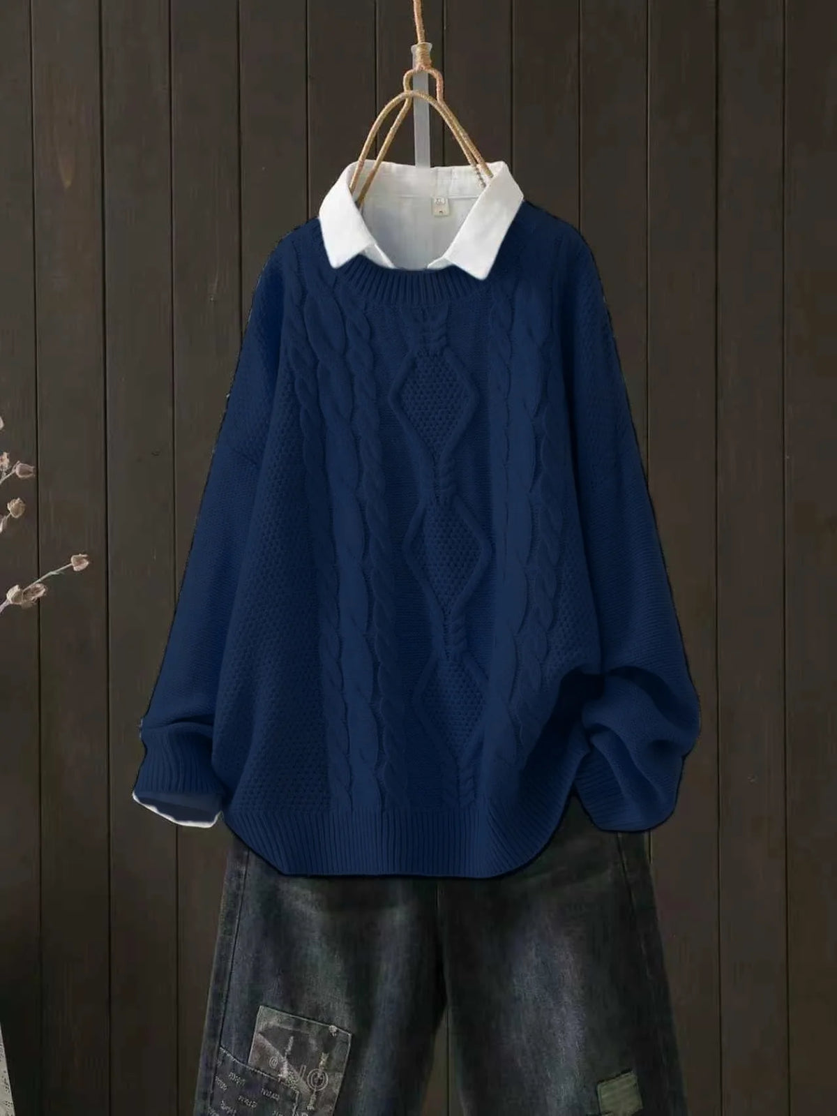 Women's Plus Size Crew Neck Sweater